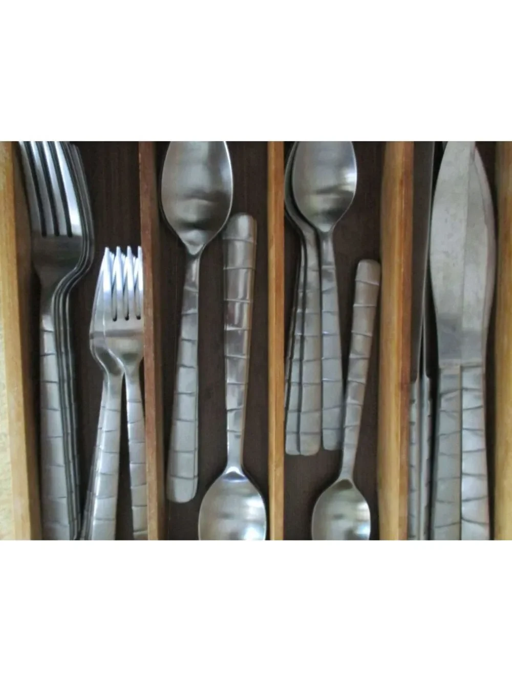 Oneida Modulus Black Satin Stainless Flatware Replacement Set 31 Pc Serves  6